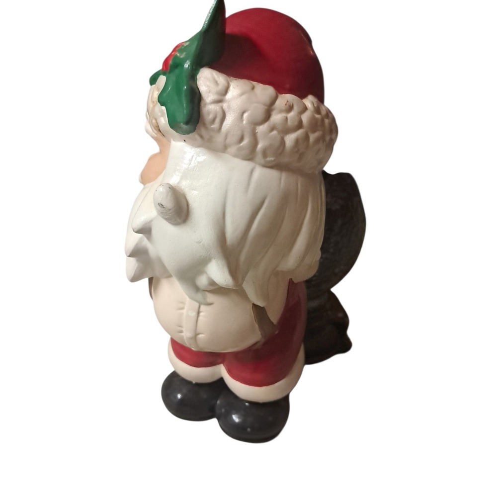 Vtg 1985 Ceramic Santa w Potbelly  Coal Stove Hand Painted Christmas 10.5" Tall - Picture 11 of 13